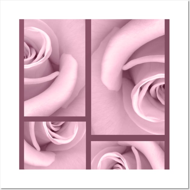 Pink Rose and Purple lines design Wall Art by godaon